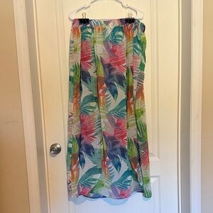 Cacique Swim Skirt Cover Tropical Print Swimwear Plus Size 22/24